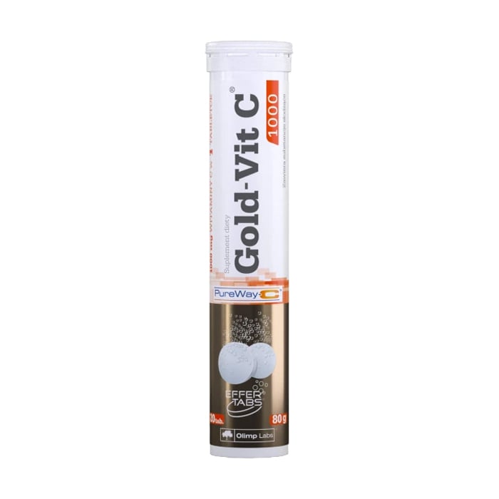 Вітамін С Olimp Sport Nutrition Gold-Vit C 1000, зі смаком апельсину, 20 шипучих таблеток